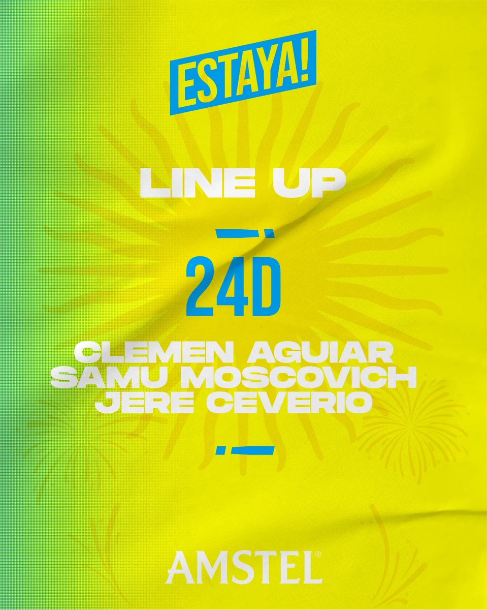 Mañana las antis.
Hasta 2.30 am como siempre, como todos los años, sin vidrio, ustedes entienden 😉