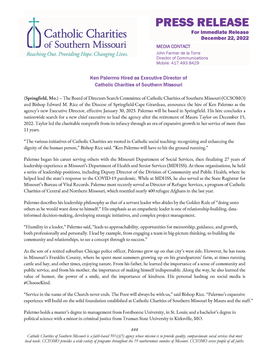 Catholic Charities of Southern Missouri tweet media
