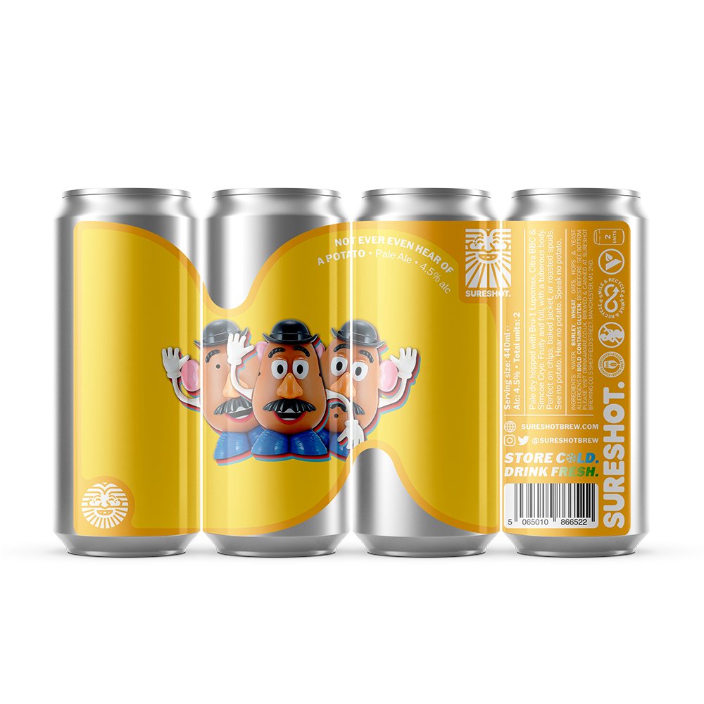 Let's paly a game of Potato Head - you go first, then we can we can Ground Control the situation.

Two brand NEW <a href="/sureshotbrew/">Sureshot Brewing</a> 

- Not Ever Even Hear Of A Potato / Pale Ale / 4.5%
- Ground Control To Monty Don / IPA / 6.5%

Available NOW from <a href="/premierhop/">Premier Hop</a> 🛒