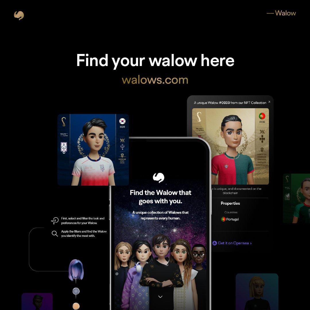 walowsok's tweet photo. Our NFT #Walows Collection for the Qatar World Cup continues to mobilize all the hearts around the world.

So we created a Throwback Thursday!

Join our #TBT and tell us which of the #WalowsQatar is your favorite! 💛

Find the entire #NFT Collection here: https://t.co/ilFvCvtvwr https://t.co/h2NHmPeDUv