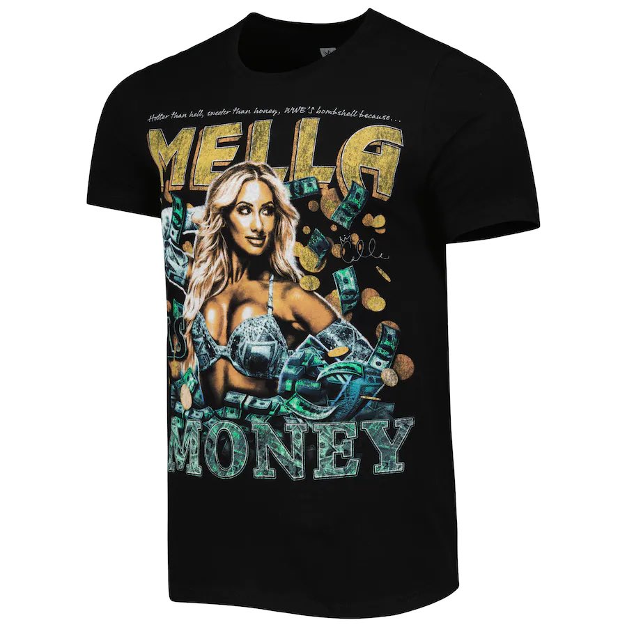 MellaFanWally's tweet photo. This new #MellaMerch might be the best design yet! @CarmellaWWE! https://t.co/mCDyGWMfVv