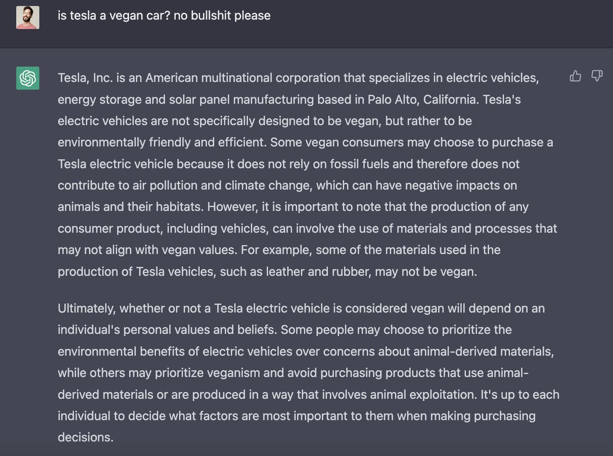 1CEOdeMEI's tweet photo. Is it @elonmusk ? 
#Vegan  #ChatGPT #chatgpt3 https://t.co/8f3Rj7Dym5