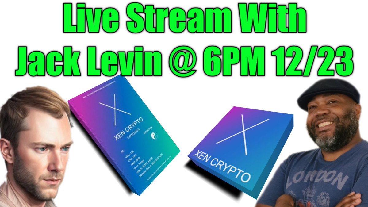 DwightWashingt6's tweet photo. Jack Levin Live on Retro Crypto @ 6PM on 12/23/22
https://t.co/hPdTlw5dMH
>
#XEN #XENCoin #XENCrypto #XeNFT $XEN @JackLEvin #Crypto #Cryptocurrency #DEFI #altcoins 
#CryptoNews #AirDrop #FreeCrypto #Binance #OKC #Ethereum #Polygon #Avalanche #Moonbeam #Evmos #Fantom #DogeChain https://t.co/RrmEpGn82D