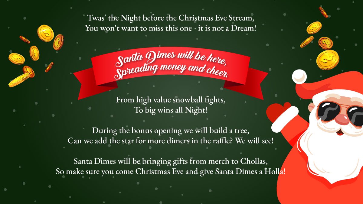Christmas Eve with Santa Dimes on kick.com/frankdimes⭐️🎅🏽

•Follow
•Like
•Comment Stake username
•Tag a friend or two
•Retweet

Good Luck⭐️🎄