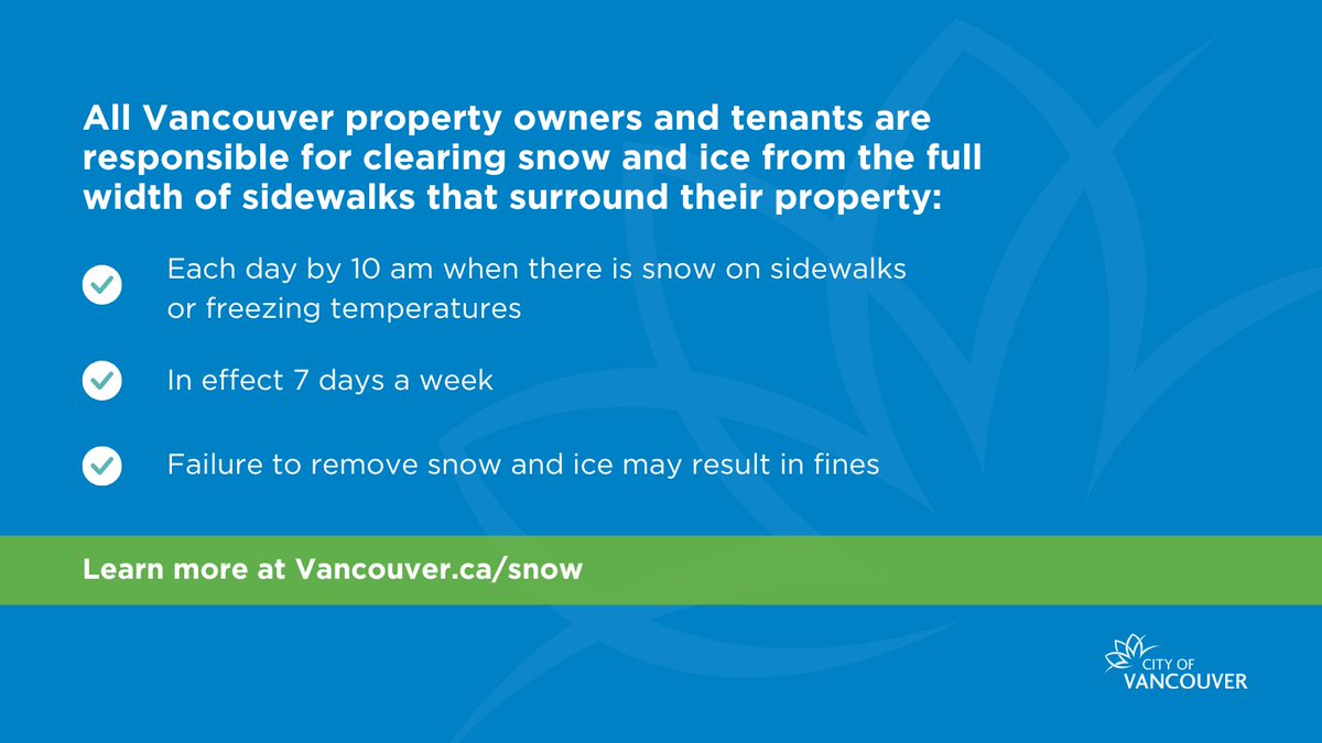 City of Vancouver on Twitter "We’re expecting snow overnight and
