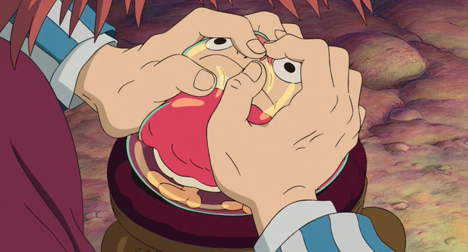 ponyo's goofy chicken legged form makes me laugh every time i see it 