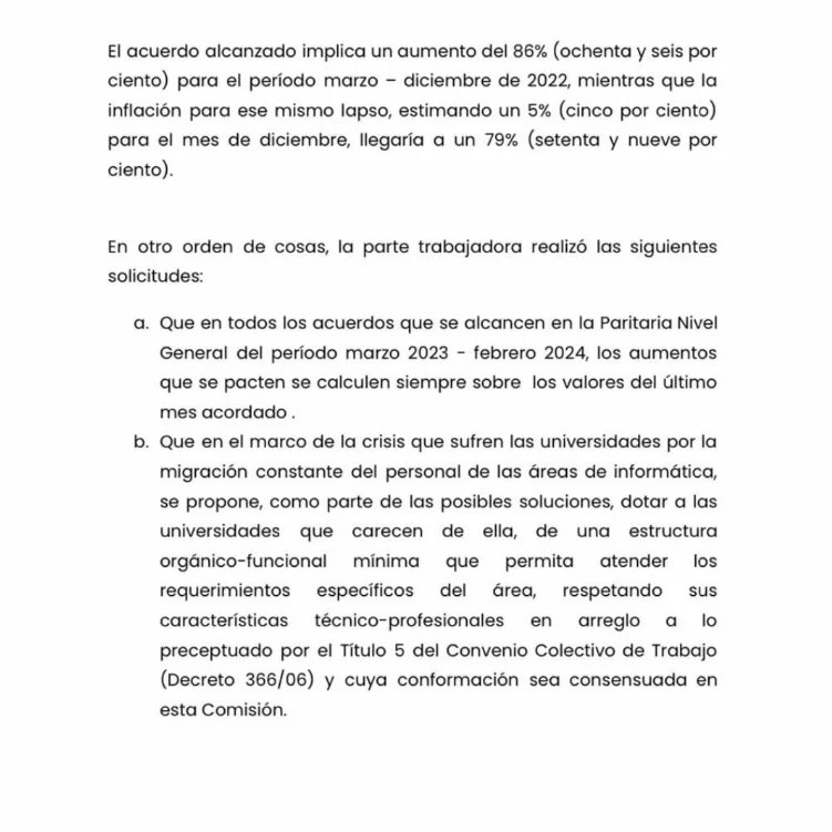 FFyB_interna's tweet photo. NUEVO ACUERDO PARITARIO
El incremento será del 4% para el mes de diciembre, que sumado al 15% (anunciado en el acuerdo anterior para este mismo mes) alcanzará el 19% de aumento salarial.
También se acordó el 8% para febrero, mes en el que nuevamente se abrirán las negociaciones https://t.co/dsJBzWqyWj