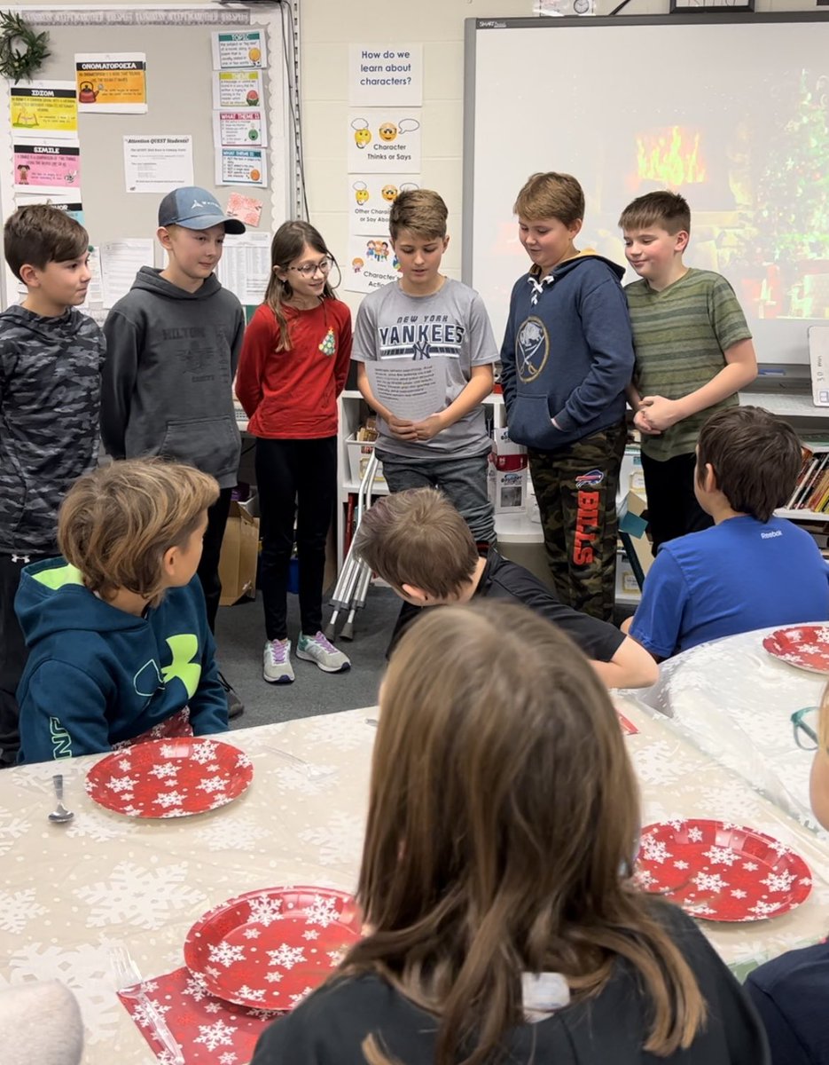 MrsBCarpenter's tweet photo. Holiday lunch-A great tradition returns! Toast by the grads, cooking, trying some new foods &amp; spending some time as a classroom family. Doesn’t get much better than this! https://t.co/o6fLz4zHsO