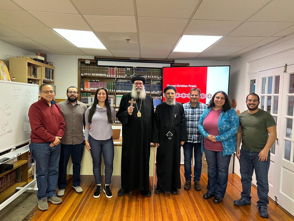 PSIIICOTS's tweet photo. We thank God at the conclusion of our Fall 2022 semester. May God reward His Grace @BishopSuriel, Fr. Athanasius Farag, Dn. Antonios Shenoudian, &amp; Mr. Adly Bishai for their time &amp; effort in delivering courses this semester. We hope you’ll consider joining us in the future! https://t.co/xACIc0j3Js
