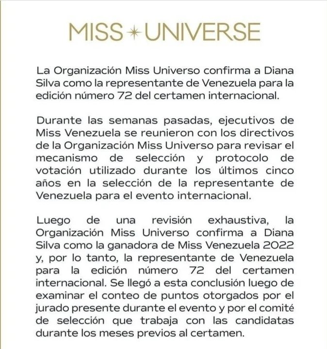 ¿Ahora qué dirá el "misólogo" escondido bajo un seudónimo que se burló sobre mi exclusiva? Viste 🐞 que María Gabriela si viajó a reunirse con la organización <a href="/MissUniverse/">Miss Universe</a> Otro tubazo más. ¡Qué arrecho soy! Y como les duele a algunos...