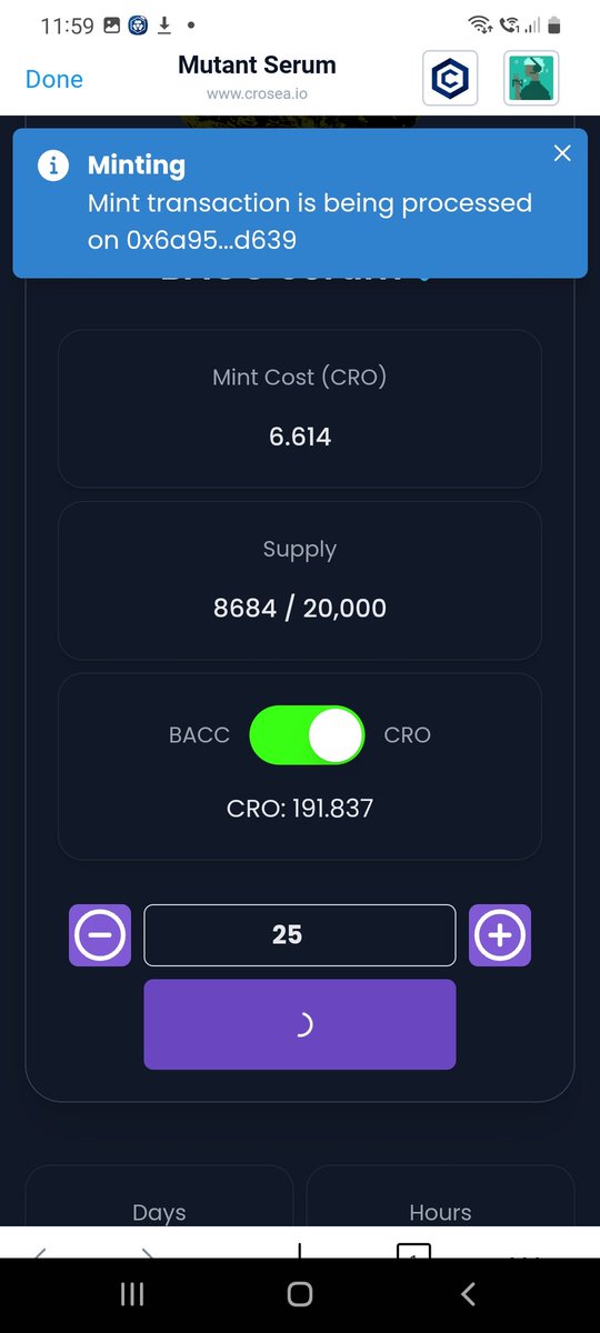 SusanNFTS's tweet photo. @Ninjaglock1 @MACCFINANCE @croseanft I also have been minting serum it bits all day ... final countdown till it ends
Lets gravmb as much as we can 💪
#baccfam #maccfam #crofam https://t.co/6X8IiDVECr