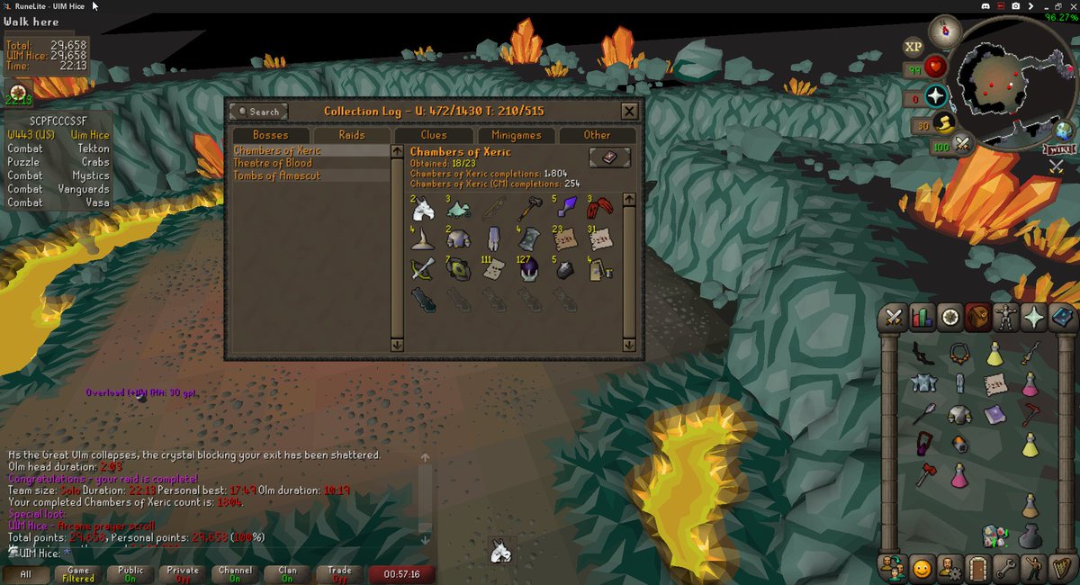 Hice_OSRS's tweet photo. Purple #82, Arcane after 1.7m dry streak! https://t.co/eRewPb7PYr