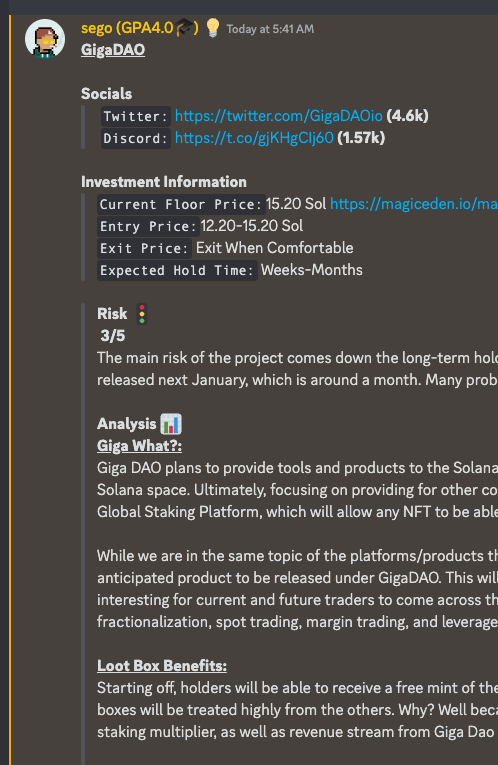 RZMetaversity's tweet photo. Another call from @trulysego about @GigaDAOio inside campus.
He said: "This platform will be unique and interesting for current and future traders to come across the platform."
Only for Holder: https://t.co/4G2EVmkRCq
#SolanaNFT #KOGMI https://t.co/IXnOfpxh0D