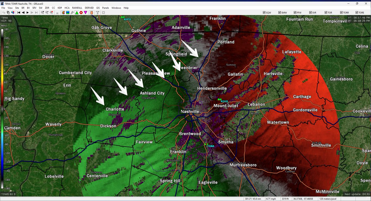 Cold front is entering NW Davidson County. 7:01 pm