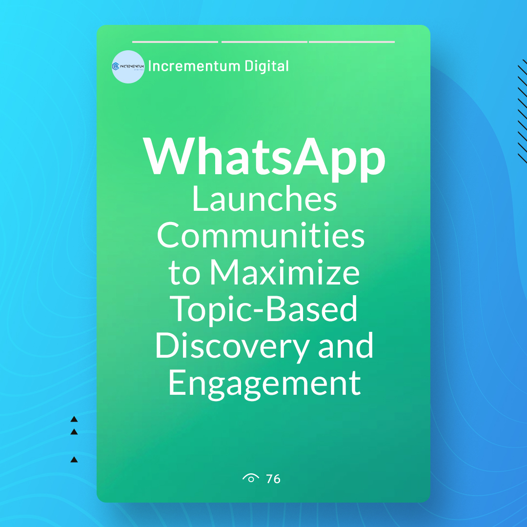 IncrementumAU's tweet photo. Here’s our round-up of the latest #socialmediaupdates over the last few weeks for social media professionals. Stay tuned with us for more updates!

#IncrementumDigital #SocialMediaUpdates #InstaCommunity #SocialMediaMarketing #DigitalAgency #DigitalExpertise #LinkedInUpdates https://t.co/rNhKlDtAzF