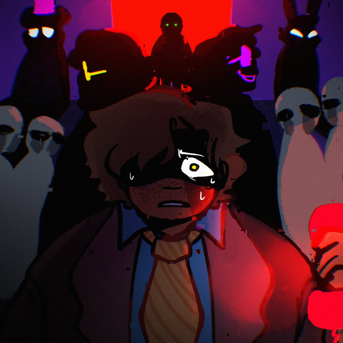 hbtpcomic's tweet photo. Ring.... Ring...
Hello? Hello, Hello?
—
This story is based on the events of Five Nights at Freddy's. It retells a story with the scraps and pieces gathered, that were molded into this comic form.
—
#fnafcomic #hiddenbehindthephone #hbtp #FNAF https://t.co/V129h9Skcm