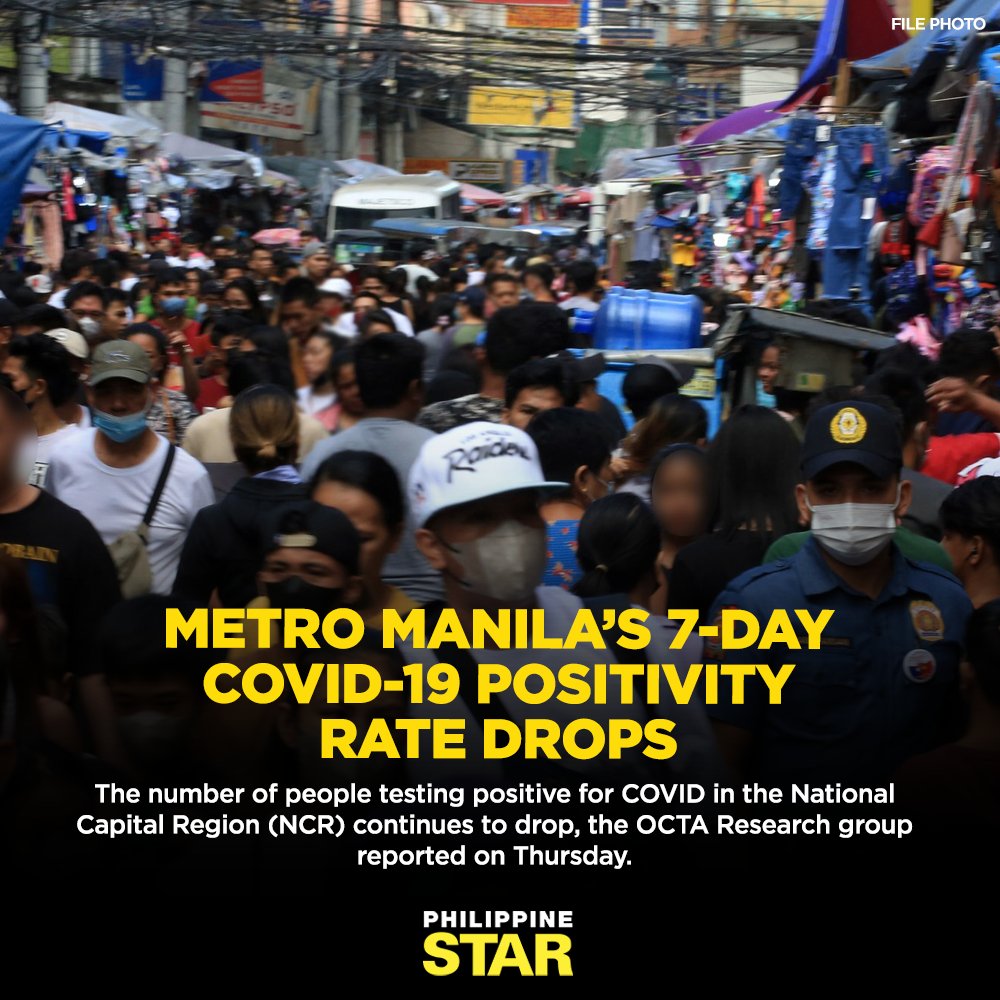 The Philippine Star on Twitter "Metro Manila’s sevenday positivity