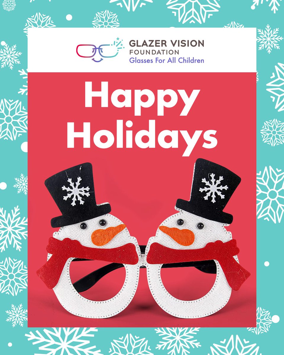 glazervisionfdn's tweet photo. Happy Holidays! βοΈβ₯οΈ
Give the gift of sight this holiday season by sharing your photos with glasses & tag #OneShareOnePair. We'll provide a free eye exam & glasses to a child in Tampa Bay! https://t.co/00dkpcUDgB