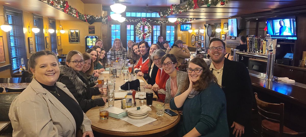 LCWM's tweet image. Our amazing instructors at the Literacy Center got to catch up right before the holidays. We appreciate all the hard work that they do for this community! #StaffAppreciation #HappyHour #HappyHolidays