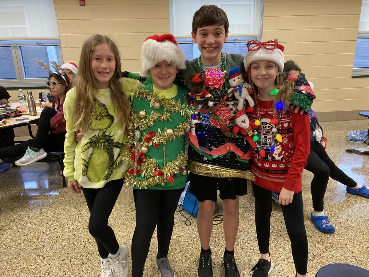Mrs_Brindle's tweet photo. It’s an ugly sweater, pizza, candy cane and a movie kind of day! https://t.co/3KYfcCukJn