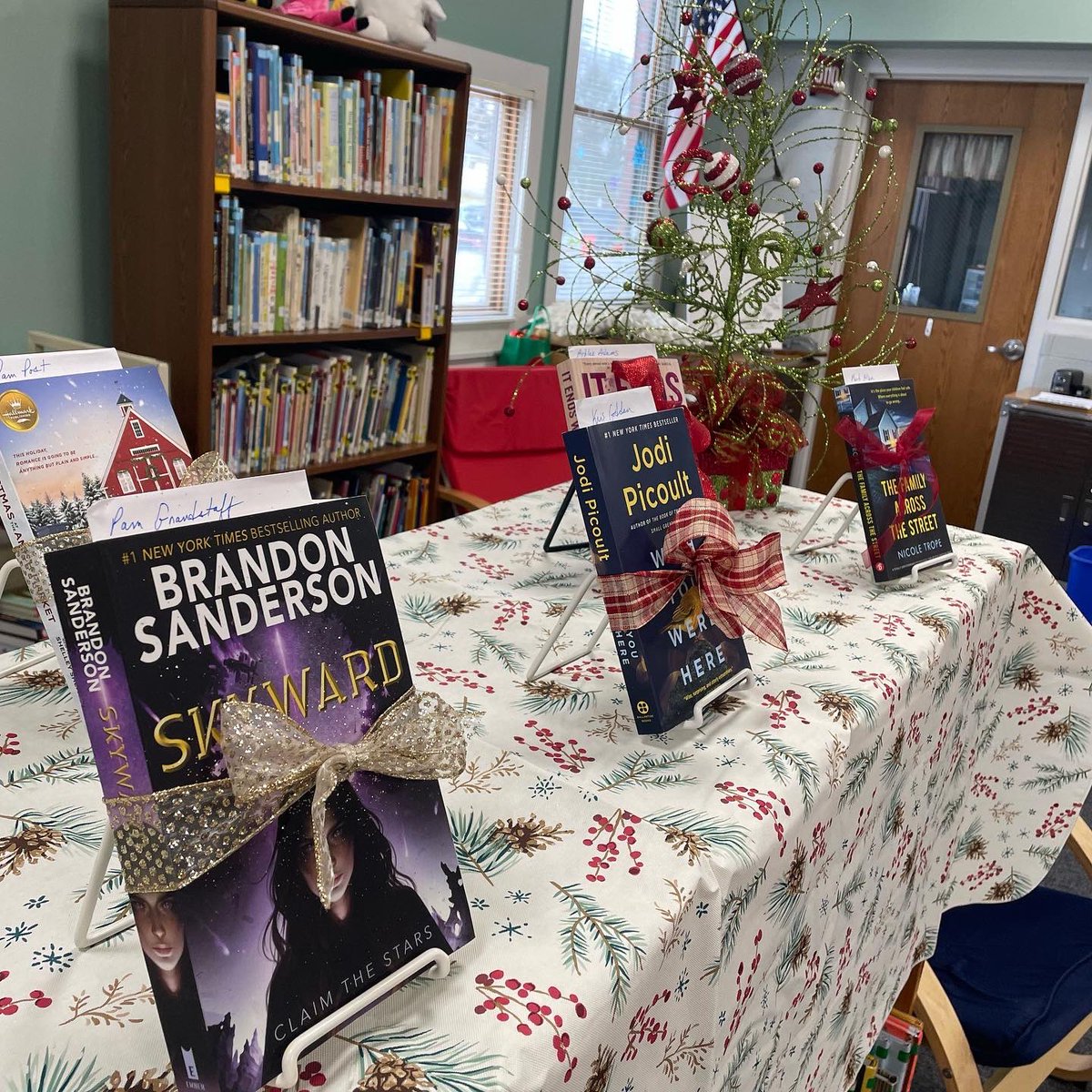 1 of my favorite Parma traditions. The last day before break, our principal Sue Haney, purchases each staff member a book of their choice to enjoy during break. She also caters breakfast, AND take all the kids for a 40 minute assembly so the staff can enjoy some time together.