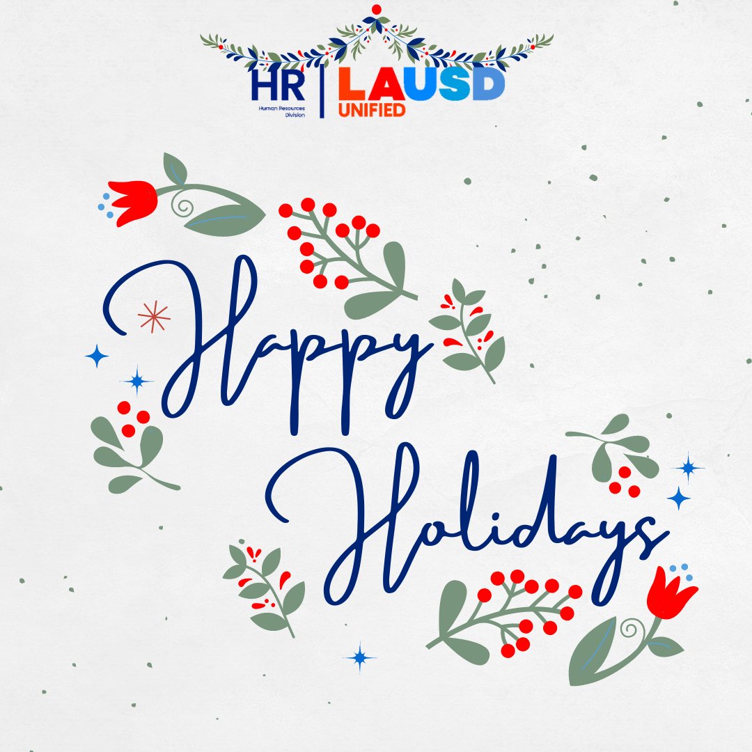 LAUSDHR's tweet photo. From the Los Angeles Unified Human Resources Family, we wish you a joyous and bright holiday season!🌎🍎🕯️✨#HappyHolidays #LAUSDFamily #ReadyForTheWorld #OneVoiceOneHR https://t.co/NMvn98JOvB