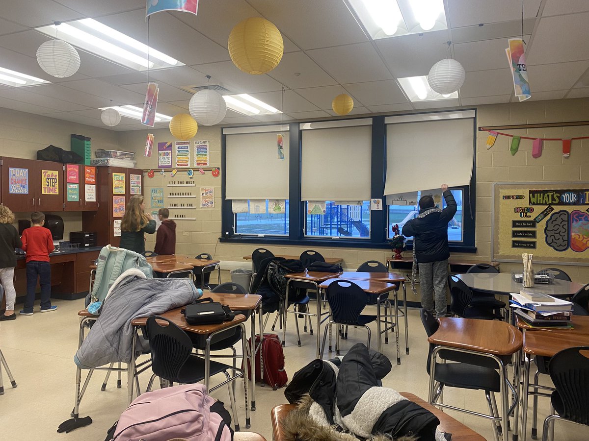 hannahbteacher's tweet photo. Some action pictures of the kids trying to find my hidden holiday bitmoji when they come in! The last picture of them finally finding it gets me every time😂 @pennmanor @CentralManorPM https://t.co/fgfbtzTDNC