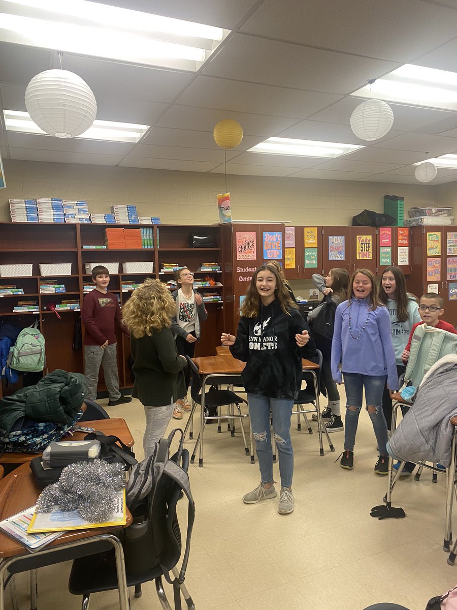 Some action pictures of the kids trying to find my hidden holiday bitmoji when they come in! The last picture of them finally finding it gets me every time😂 <a href="/pennmanor/">Penn Manor SD</a> <a href="/CentralManorPM/">Central Manor Elem</a>