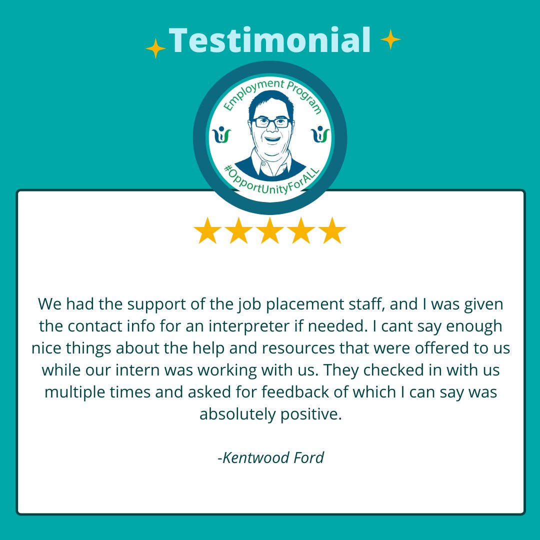 Employing individuals with diverse abilities can be challenging. Read this testimonial from <a href="/KentwoodFord/">Casey Pilip</a> to learn about how they adapted to the needs to the Intern.  

#internship #joeymossmemorialfundemploymentprogram #employmentprogram #testimonial
