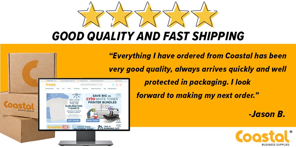 Thank you Jason B. for the glowing review! We offer a wide variety of top quality products, many of which ship same-day when ordered by 7:00PM CST! 🤯

➡️ Browse our selection here: ecs.page.link/v9k3C