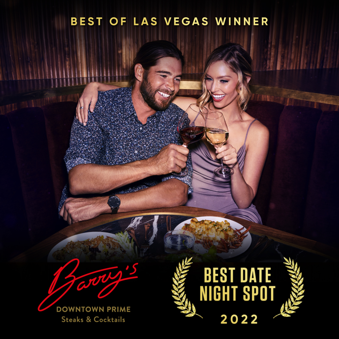 We’re thrilled to announce that #BarrysPrime has been crowned “Date Night Spot” in @reviewjournal’s 2022 @TheBestOfLV Awards! 🥩🥂 We appreciate every single one of you. Let’s celebrate tonight - come dine with us! #BestofLasVegas2022 #DTLV #VegasEats