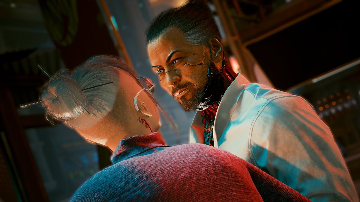 _galdorcraeft_'s tweet photo. Kiss thief on Redwood Market ๐ค๐ธ There are these rare moments when she looses her timidity. (ใโฝใ) #Cyberpunk2077 #Cyberpunk2077PhotoMode #VirtualPhotography #VP #LilithDurand #GoroTakemura #Takemura #AMM #AppearanceMenuMod https://t.co/0YJCMT5kaD