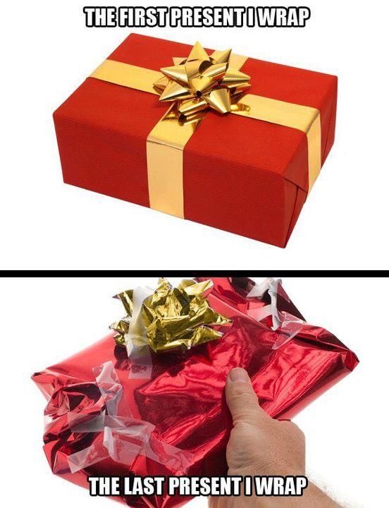 I start out so positive. The last gift is lucky they get a tag and I don’t just write their name with my sharpie on the paper. 😂😂