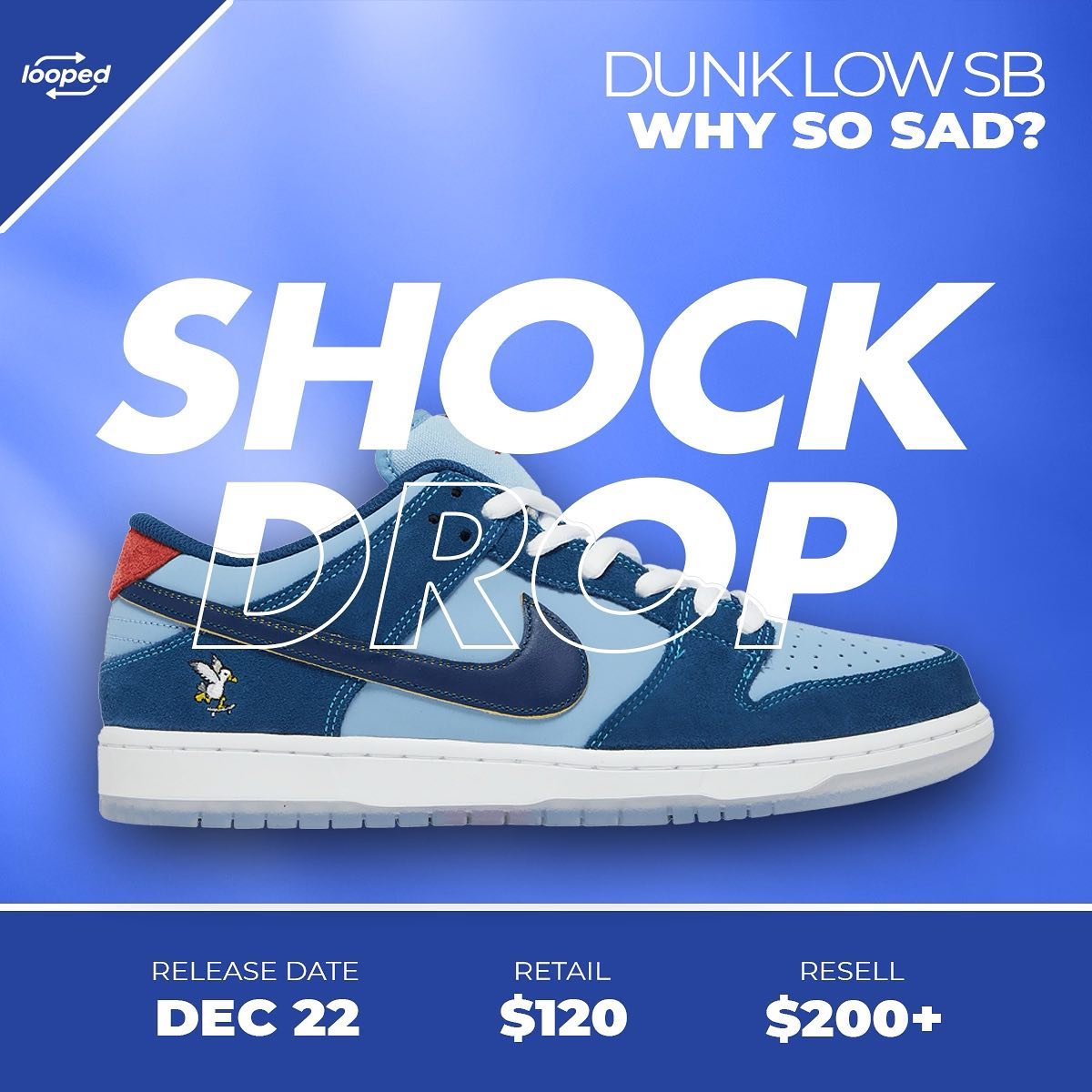 looped_io's tweet photo. The Nike Dunk Low SB “Why So Sas” released again via SNKRS Shock Drop!
Members were alerted before the drop so they could best prepare. Members who copped were easily able to make their money back + way more!

If you want to secure hype releases like the Nike Dunk Low SB “Why So https://t.co/4Ji6gjQnkY