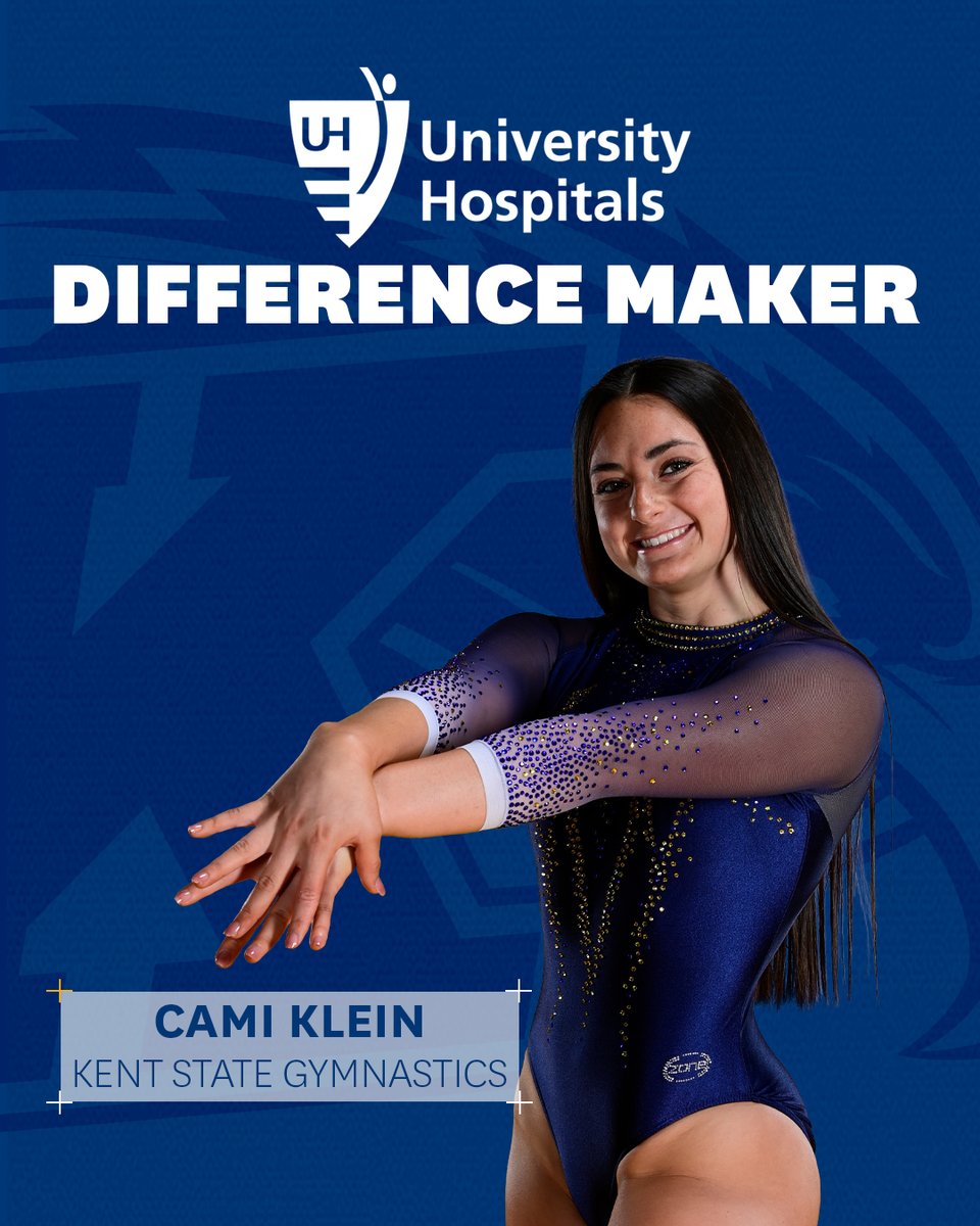 Cami Klein of <a href="/KentStGym/">Kent State Gymnastics</a> is a <a href="/UHhospitals/">University Hospitals</a> Difference Maker! The super senior has worked at an assisted living facility the past few months to gain experience for physician assistant school. Thanks Cami for going the extra mile!

#GoFlashes⚡