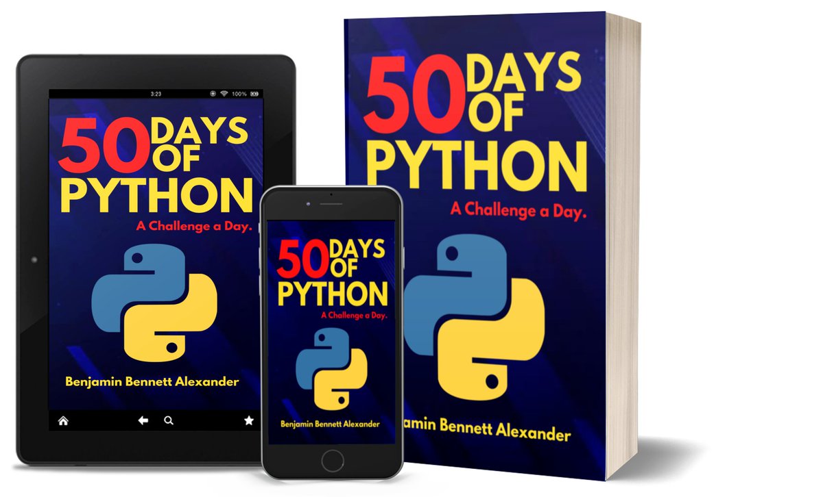 RealBenjizo's tweet image. Python book;

I get many DMs asking for a copy of &quot;50 Days of Python.&quot;

This is what I will do, since it is Dec.

If we get to 6,000 followers by the end of Friday😎, I will give out FREE copies. 

So, if you are interested, just like, comment, &amp;amp; retweet to stand a chance.