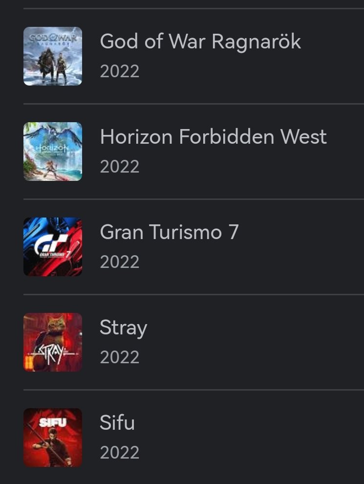 PSBlue10's tweet image. حتى في أضعف سنة بنسبة لPlaystation إستطاعت شركة Sony إغراق جهاز PS5 بالحصريات و المحتويات الحصرية عكس المنافسين 

من أجل لاعبين 💙