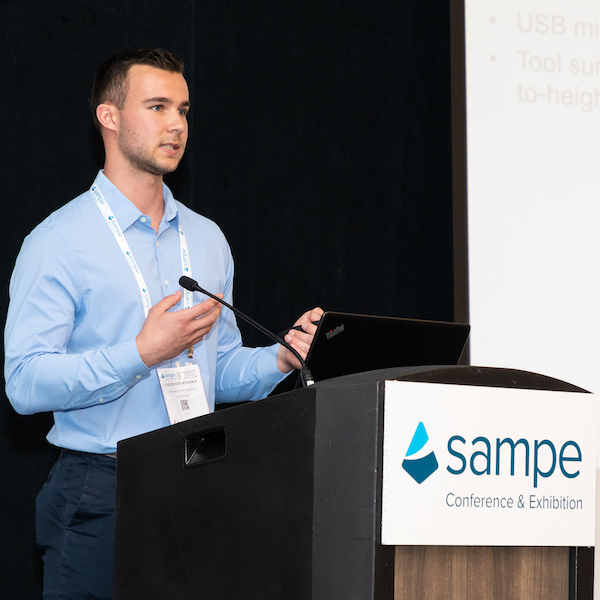 uw_mse's tweet photo. Ph.D. student Caleb Schoenholz's work received national recognition at the SAMPE URS competition! He was awarded third place for his paper describing a new tool to improve efficiency in aerospace manufacturing. 
https://t.co/Gkl1S7Mts7 https://t.co/IWKvdAyVtV