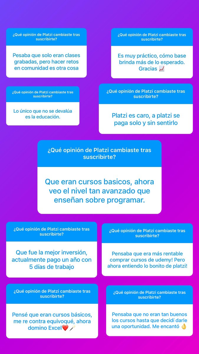 freddier's tweet image. ¿Qué opinión de @Platzi cambiaste tras suscribirte?

💚 Lo que nos dijeron en IG 👇