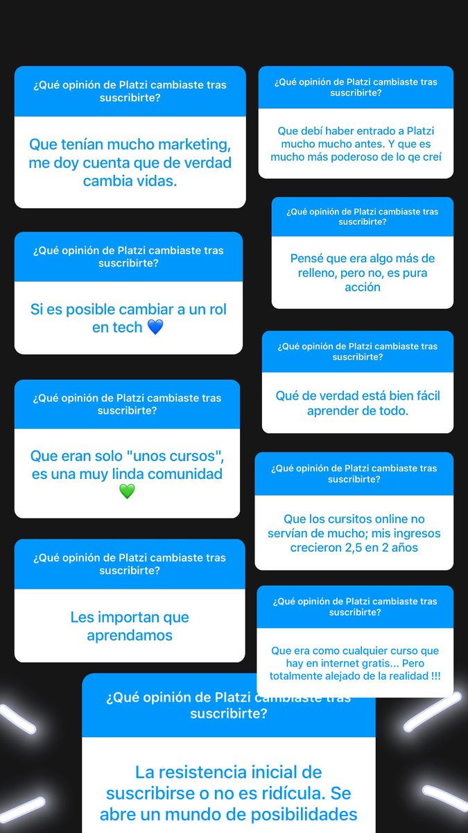 freddier's tweet image. ¿Qué opinión de @Platzi cambiaste tras suscribirte?

💚 Lo que nos dijeron en IG 👇