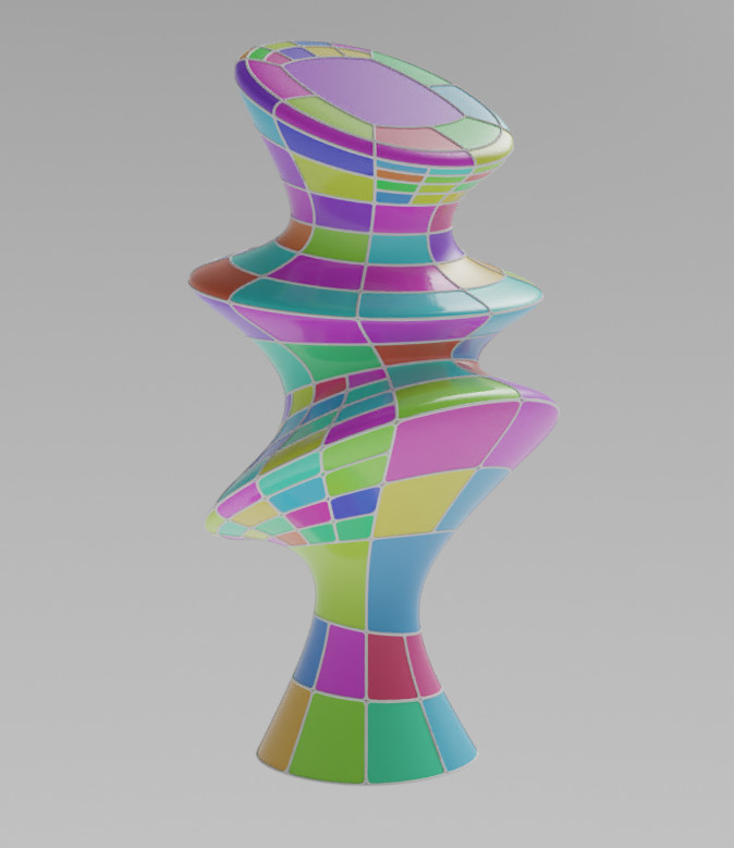 alessandrozompa's tweet image. Tissue&apos;s Tessellation based on the average deviation of the components. The idea is to vary the dimension of the components according to the curvature of the surface. #blendertissue #b3d #blender3d #computationaldesign #parametricarchitecture