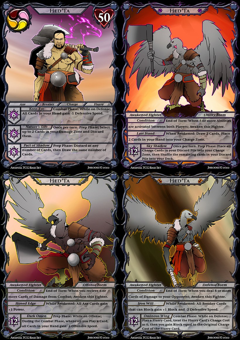 ArsenalLcg's tweet photo. Hed'Ta "The Sky Shadow" available for the first time at @TCG_Con in Houston January 21st and 22nd. Be ready to Choose Your Weapon! #arsenaltcg #tcgcon #newgame #kickstarter https://t.co/AXm8OCFYQ5