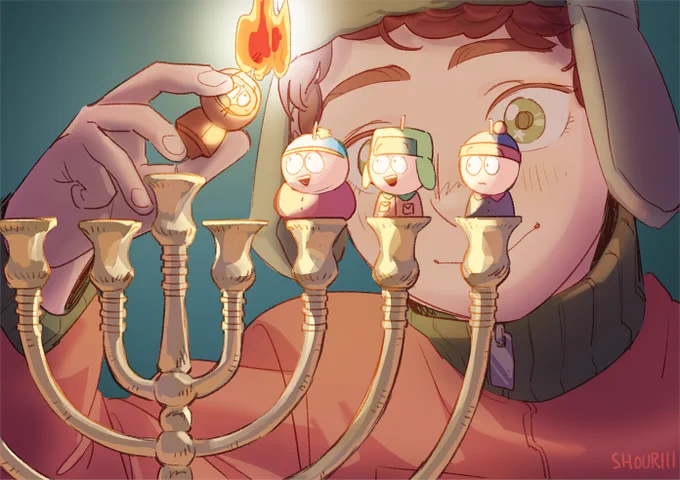 Happy Hanukkah! #SouthPark today is actually 5th candle but I thought this was more appropriate 