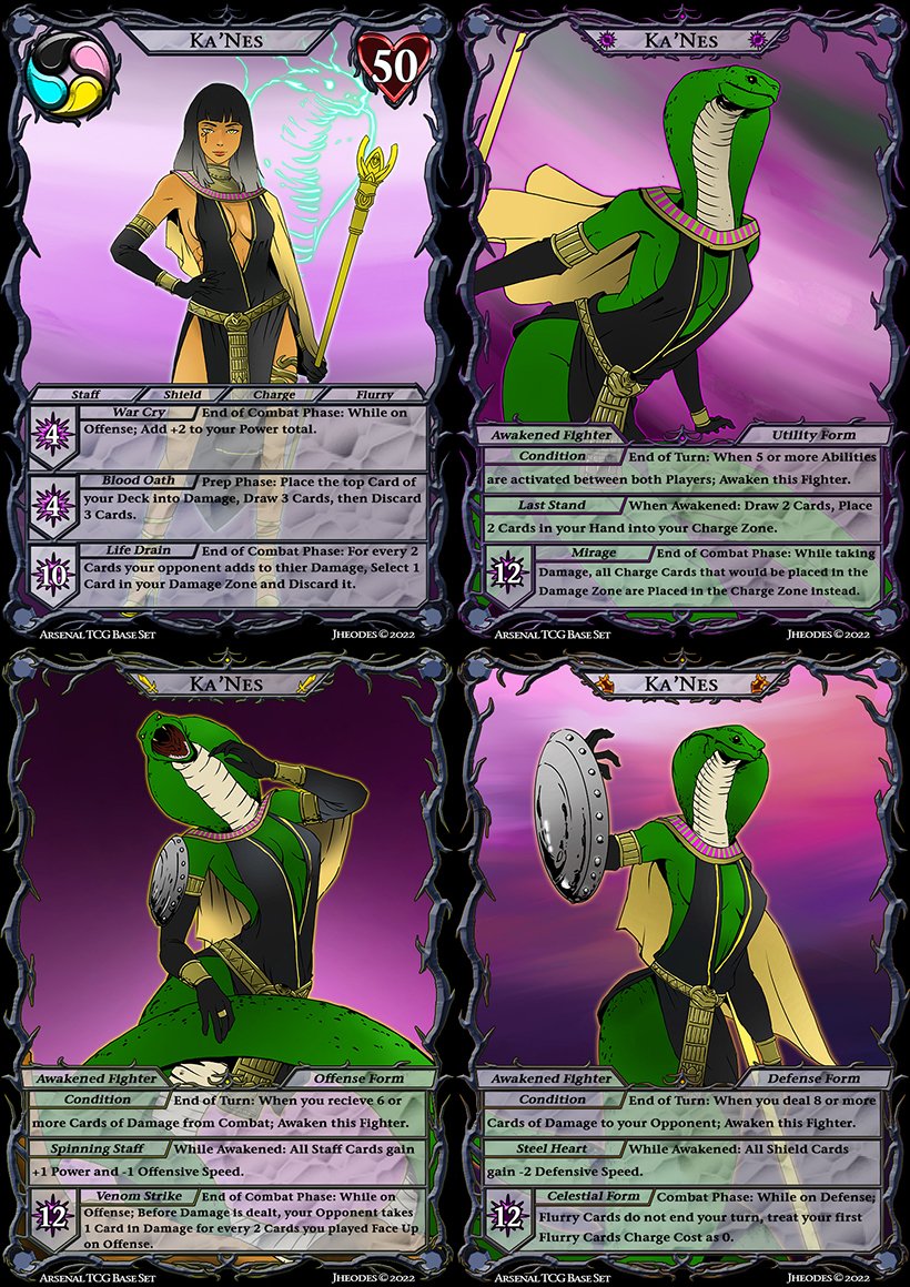 ArsenalLcg's tweet photo. Ka'Nes"The Celestial Serpent" available for the first time at @TCG_Con in Houston January 21st and 22nd. Be ready to Choose Your Weapon! #arsenaltcg #tcgcon #newgame #kickstarter https://t.co/2B0Z8vvEGf