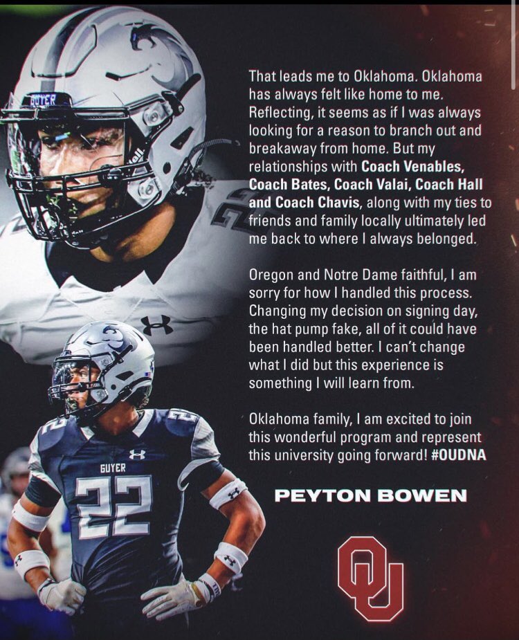 Boomer!! Welcome to Norman! Future looks SO bright. Sooner Nation, are you READY??