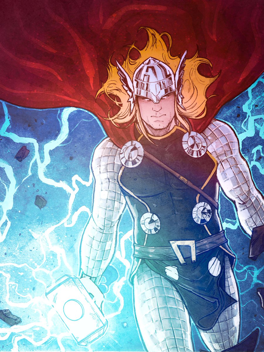 Nezotholem's tweet photo. ⚡⚡⚡God of Thunder⚡⚡⚡
.
.
. 
#thor #thunder #godofthunder #thorragnarok #mjolnir #odinson #comics #superhero #superheroes #vikings #thunderstruck #marvel #marveluniverse #marvelstudios #marvellegends #marvelmovies #marvelcomics #illustrationart #romainbrun #nezotholem https://t.co/1lP3oJsaVj