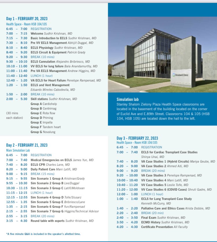 Alejandro Bribriesco (@abribriesco43) on Twitter photo Excited it open our <a href="/ClevelandClinic/">Cleveland Clinic</a> #CleClinicECMO course to everyone!
Feb 20-23
See pictures for brochure
ccfcme.org/ecmo
<a href="/tssmn/">CTSurgSocMedNetwork</a> <a href="/RespiratorySCCM/">SCCM Respiratory Care Section</a> <a href="/STS_CTsurgery/">The Society of Thoracic Surgeons</a> <a href="/AATSED/">AATS ED</a> <a href="/OfficialSTSA/">Southern Thoracic Surgical Association (STSA)</a> <a href="/ELSOeducation/">ELSOed</a> <a href="/kshekar01/">Kiran Shekar</a> <a href="/FOAMecmo/">M Velia Antonini</a> <a href="/ECMOdaily/">Justyna Swol MD • ECMOdaily</a> <a href="/ECMOprincess/">ECMO Princess</a> <a href="/asaiojournal/">asaiojournal</a> Excited it open our <a href="/ClevelandClinic/">Cleveland Clinic</a> #CleClinicECMO course to everyone!
Feb 20-23
See pictures for brochure
ccfcme.org/ecmo
<a href="/tssmn/">CTSurgSocMedNetwork</a> <a href="/RespiratorySCCM/">SCCM Respiratory Care Section</a> <a href="/STS_CTsurgery/">The Society of Thoracic Surgeons</a> <a href="/AATSED/">AATS ED</a> <a href="/OfficialSTSA/">Southern Thoracic Surgical Association (STSA)</a> <a href="/ELSOeducation/">ELSOed</a> <a href="/kshekar01/">Kiran Shekar</a> <a href="/FOAMecmo/">M Velia Antonini</a> <a href="/ECMOdaily/">Justyna Swol MD • ECMOdaily</a> <a href="/ECMOprincess/">ECMO Princess</a> <a href="/asaiojournal/">asaiojournal</a>