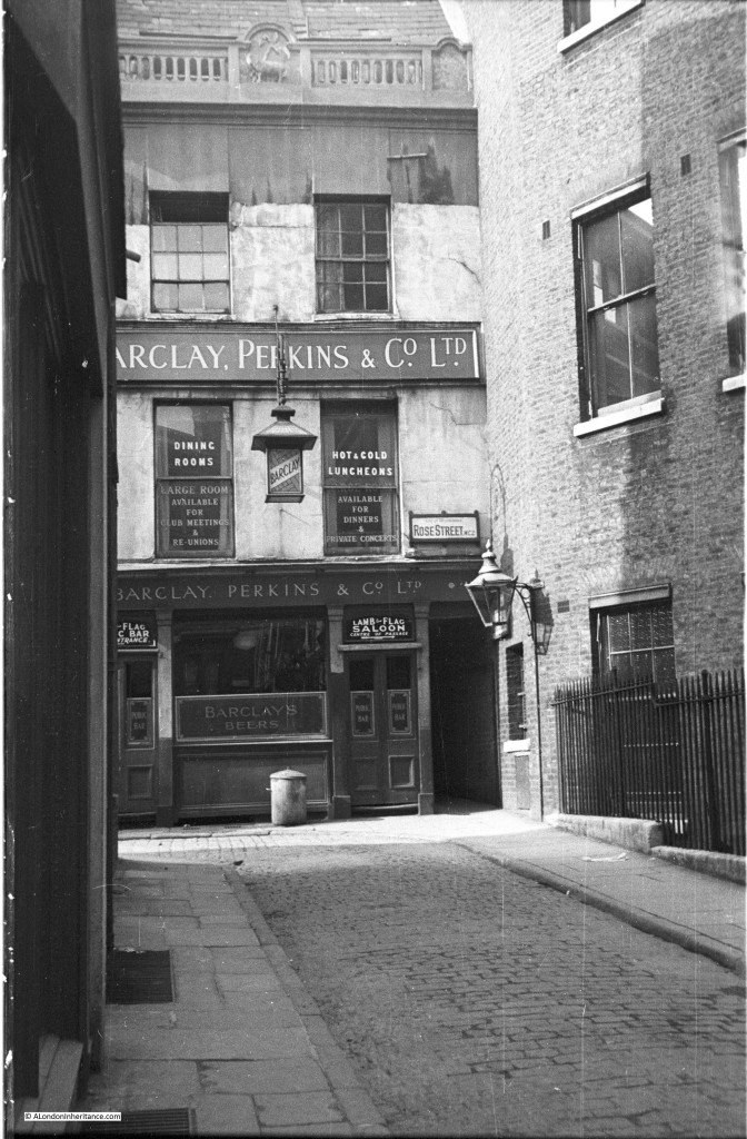 VanishedLondon's tweet image. The Lamb and Flag pub in Rose Street, near Covent Garden, photographed by my father in 1948, from my post on the history of the pub at alondoninheritance.com/londonpubs/the…