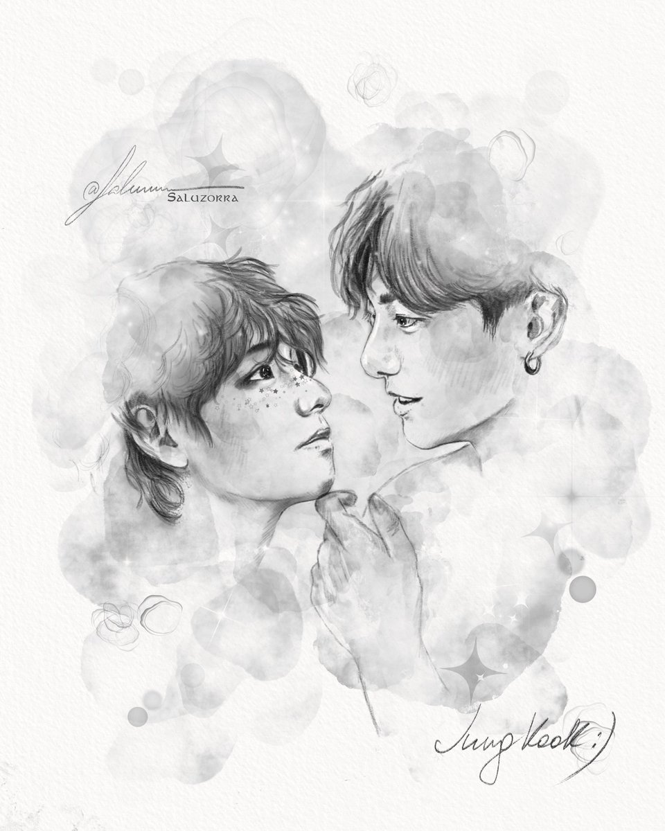 Saluzzora's tweet photo. — Тэ, подожди, у тебя что… веснушки? 

#taekook #kookv https://t.co/OT44huUvNg