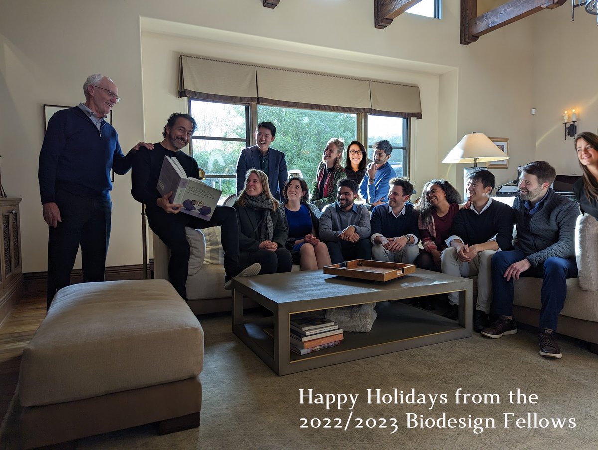 SUBiodesign's tweet photo. The 2022-23 Biodesign Innovation Fellows wish you and your loved ones a joyful holiday season! https://t.co/S0fAgCfpPI